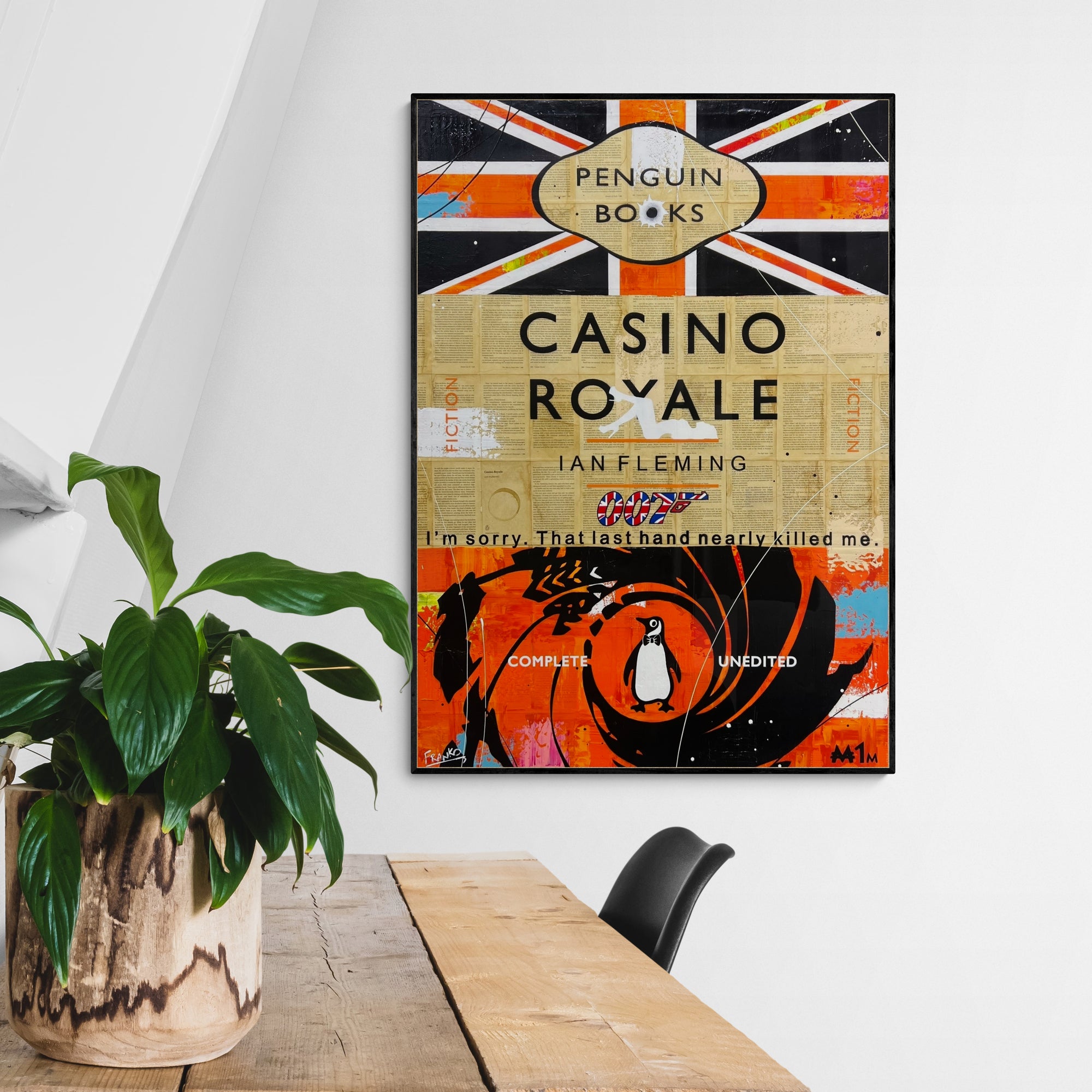 The Last Hand 140cm x 100cm Casino Royale Urban Pop Book Club Painting (SOLD)