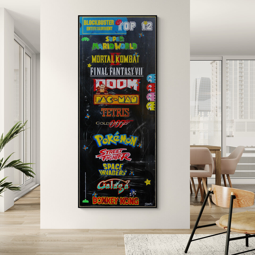 Top Gamers 200cm x 80cm Original Hand Painted Pop Art Painting