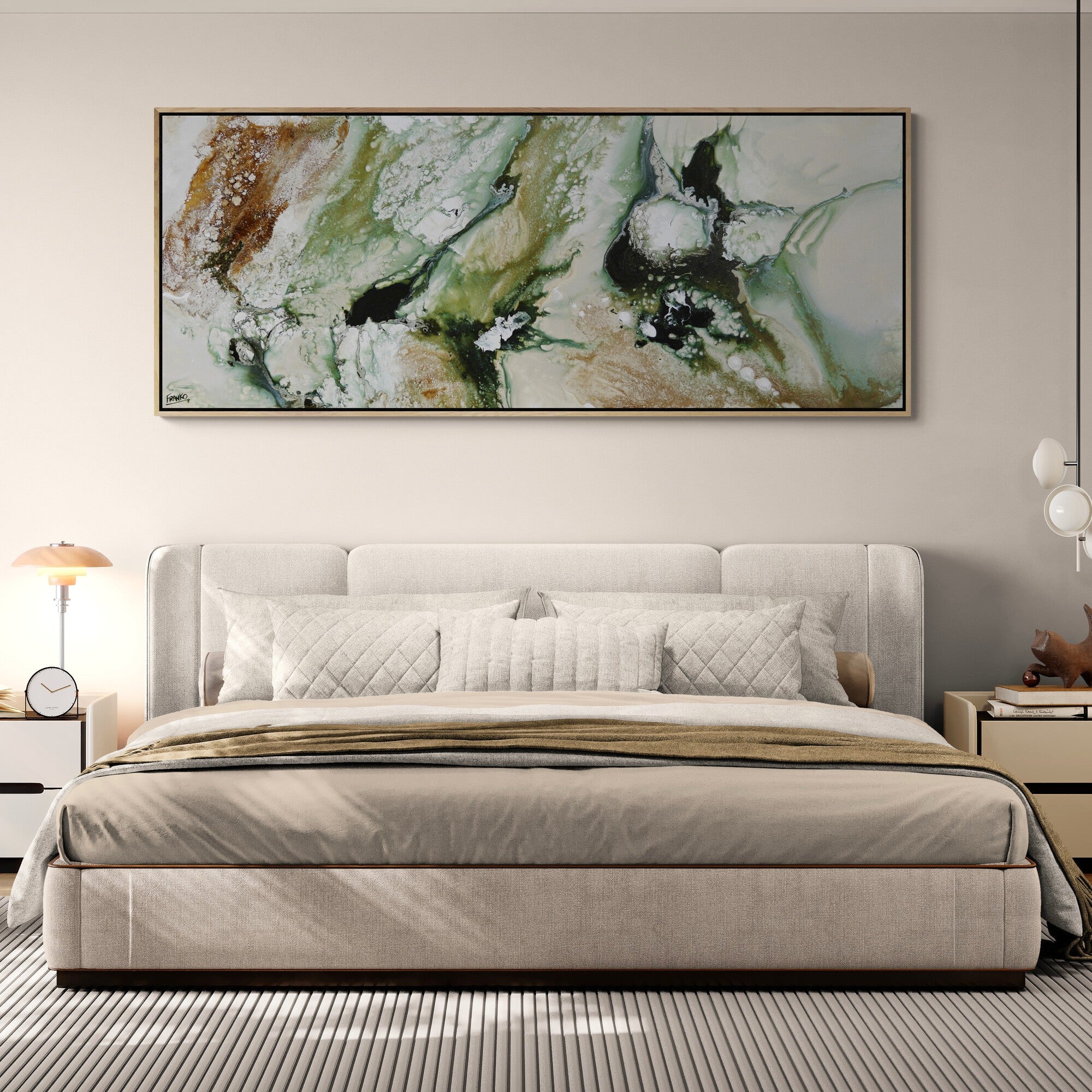 Refined 330 200cm x 80cm Blended Ink Abstract Painting