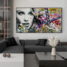Romance and Pixie Dust 220cm x 120cm Sexy Woman Textured Urban Pop Art Painting-Urban Pop Art-Franko-[huge]-[Australian]-[best Selling]-Franklin Art Studio