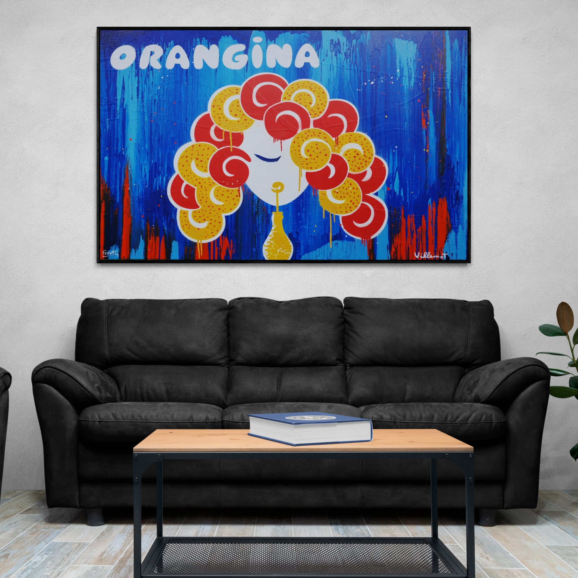 Spring Orangina 160cm x 100cm Textured Urban Pop Art Painting