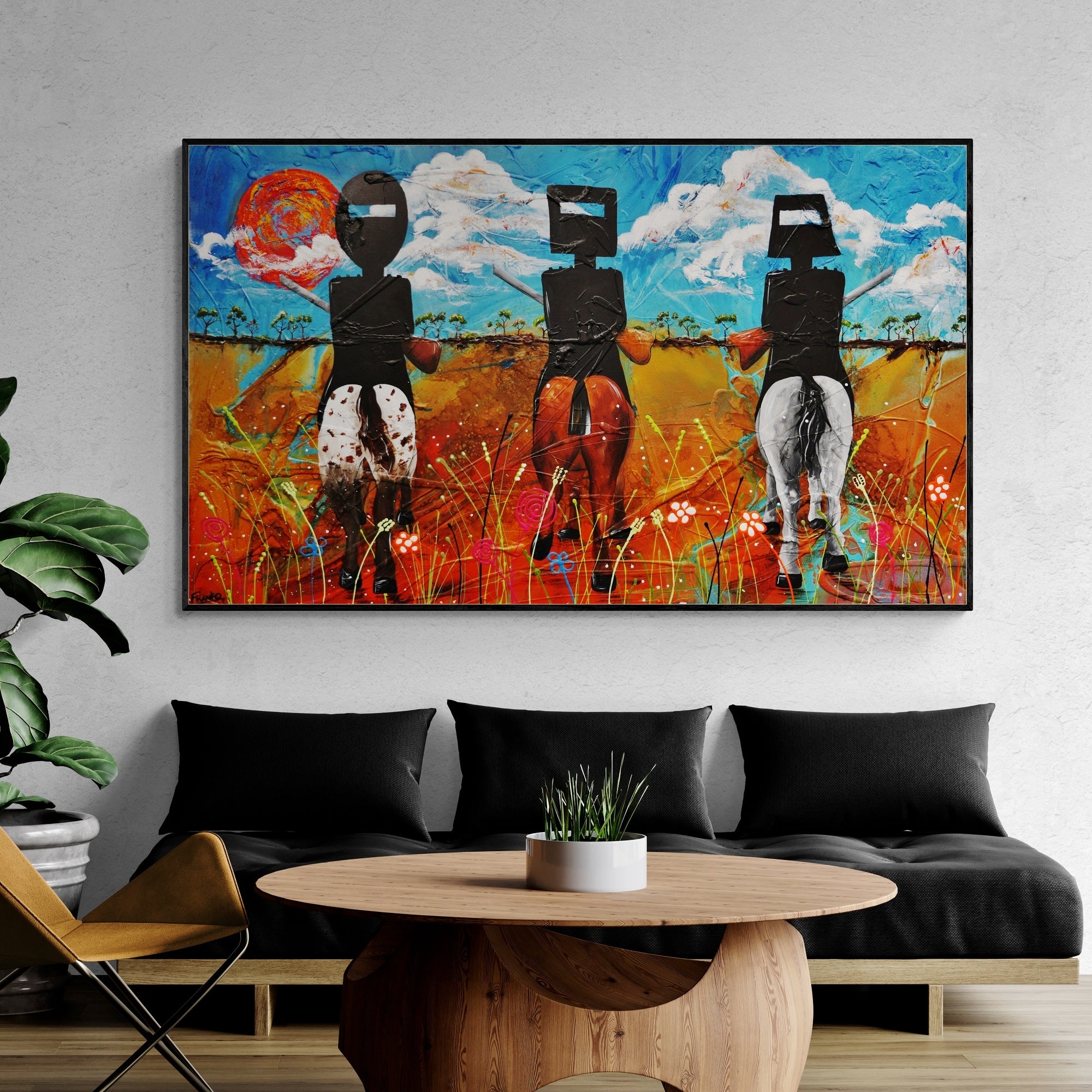 Kelly Three 200cm x 120cm Ned Kelly Abstract Realism Textured Painting (SOLD)-people-Franko-[huge]-[Australian]-[best Selling]-Franklin Art Studio