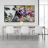 Romance and Pixie Dust 220cm x 120cm Sexy Woman Textured Urban Pop Art Painting-Urban Pop Art-[Franko Artist]-[The Block]-[Dream Homes]-[ideas]-Franklin Art Studio