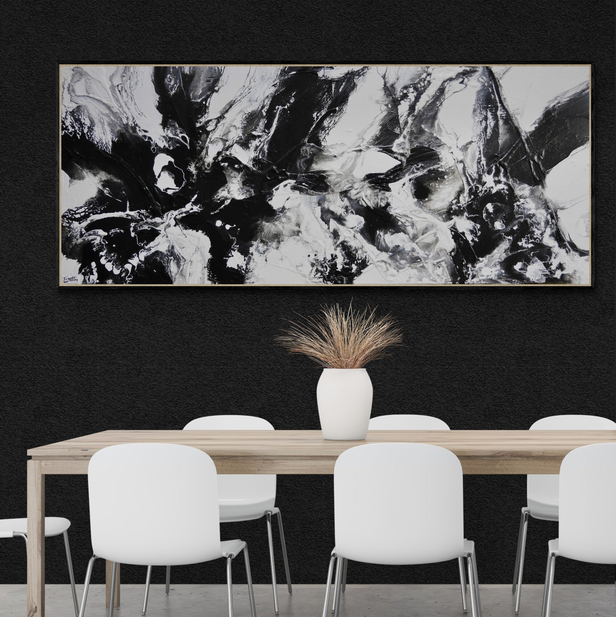 Carbonated 240cm x 100cm Textured Abstract Painting