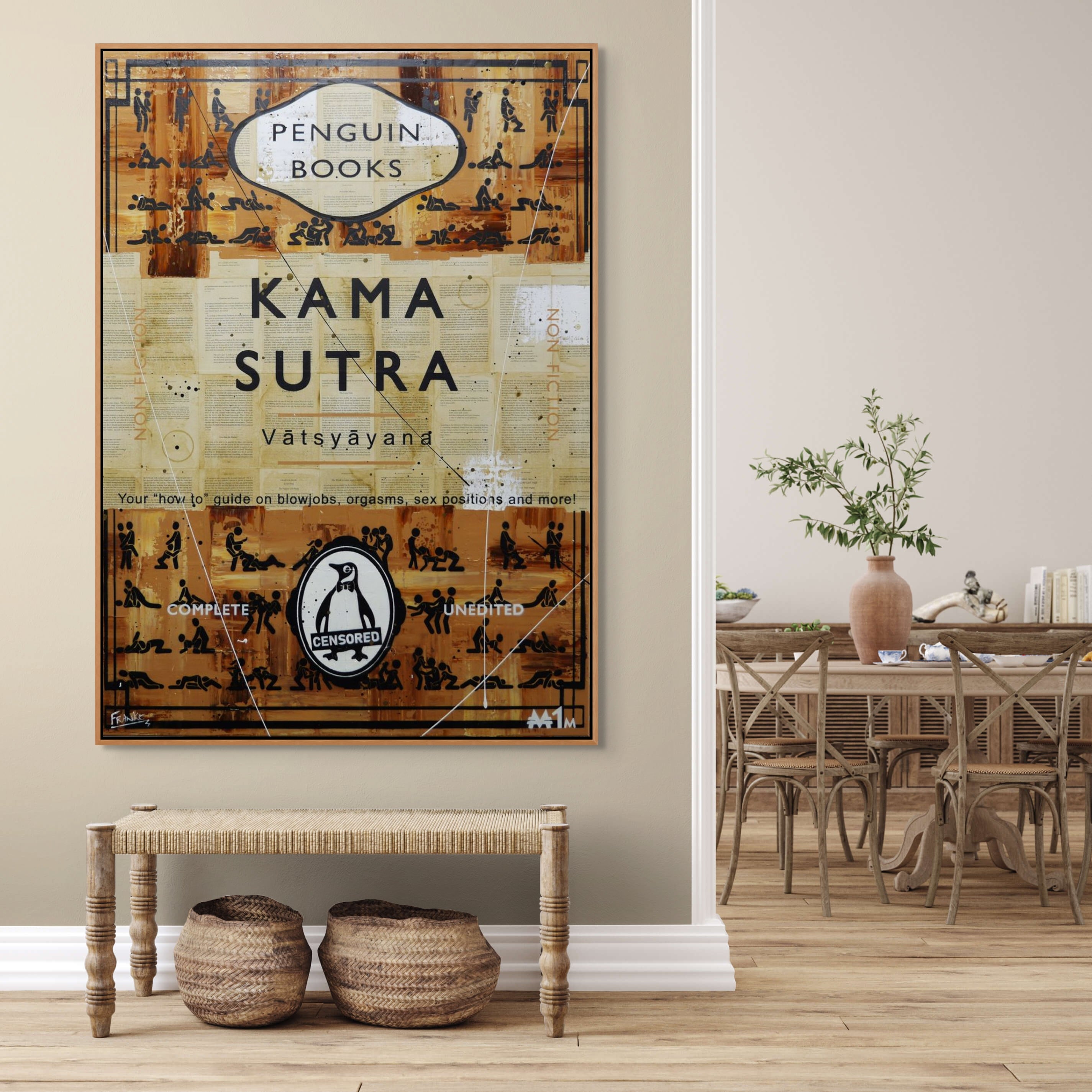 Kama 140cm x 100cm Sexy Urban Pop Book Club Painting