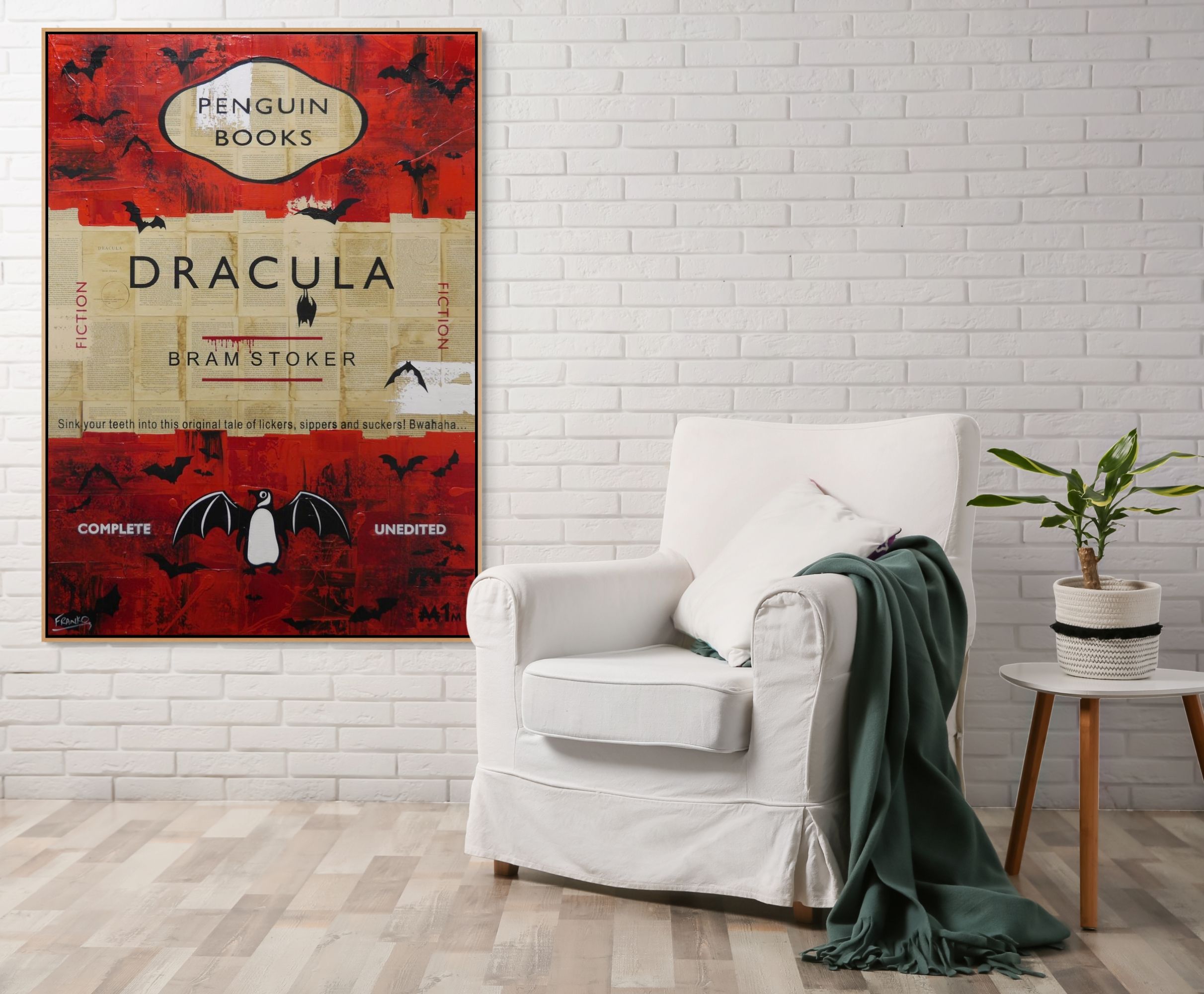 Sink your teeth 100cm x 140cm Dracula Urban Pop Book Club Painting