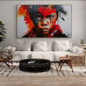Warrior 200cm x 120cm Brave and Beautiful Abstract Framed Textured Painting (SOLD)-people-[Franko Artist]-[Cheryl]-[Wendy]-[Gabriela]-Franklin Art Studio