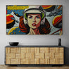 Life as we know it ... 190cm x 100cm Classic Pop Art Space Painting-Urban Pop Art-Franko-[huge]-[Australian]-[best Selling]-Franklin Art Studio