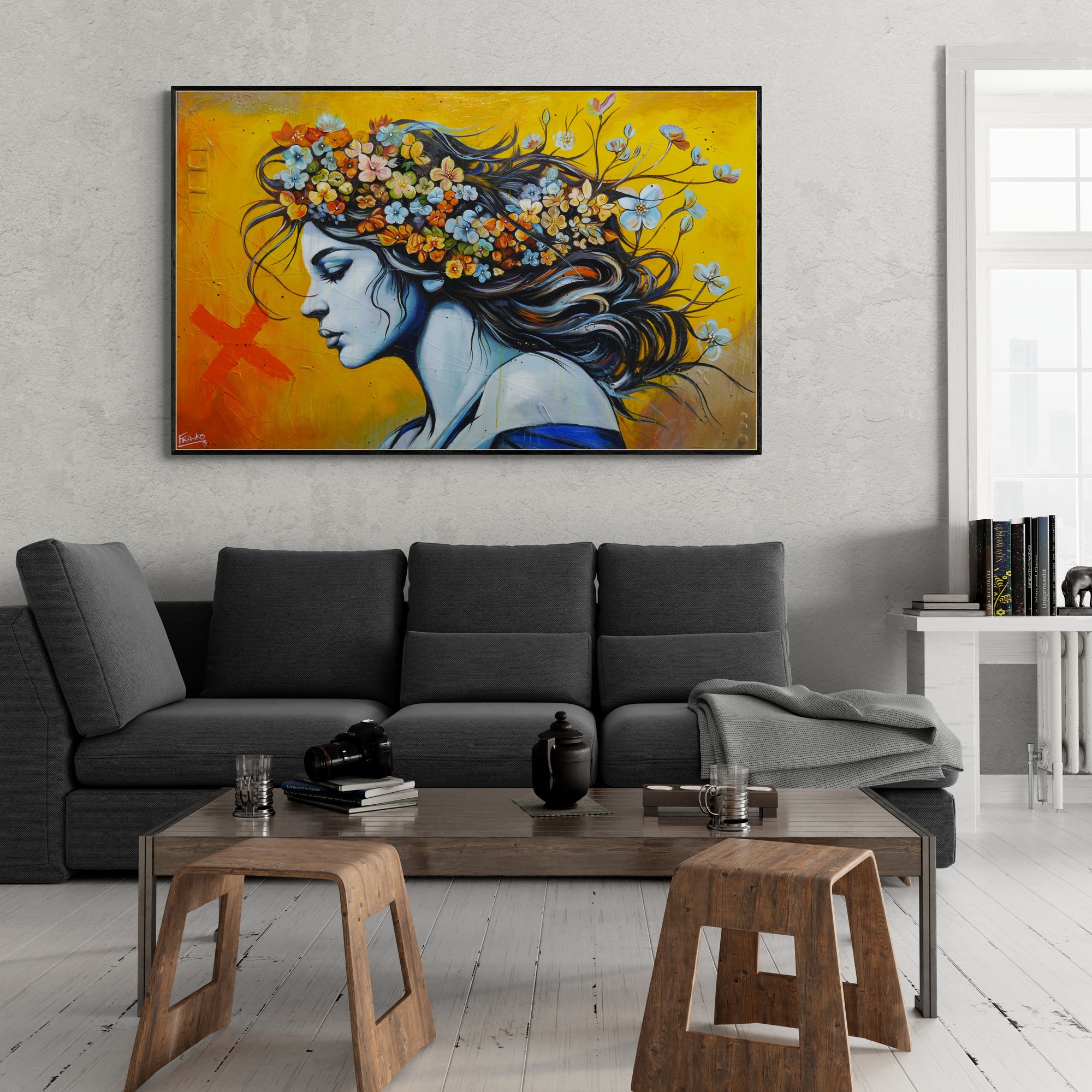 Evande 160cm x 100cm FRAMED Abstract Realism Textured Painting