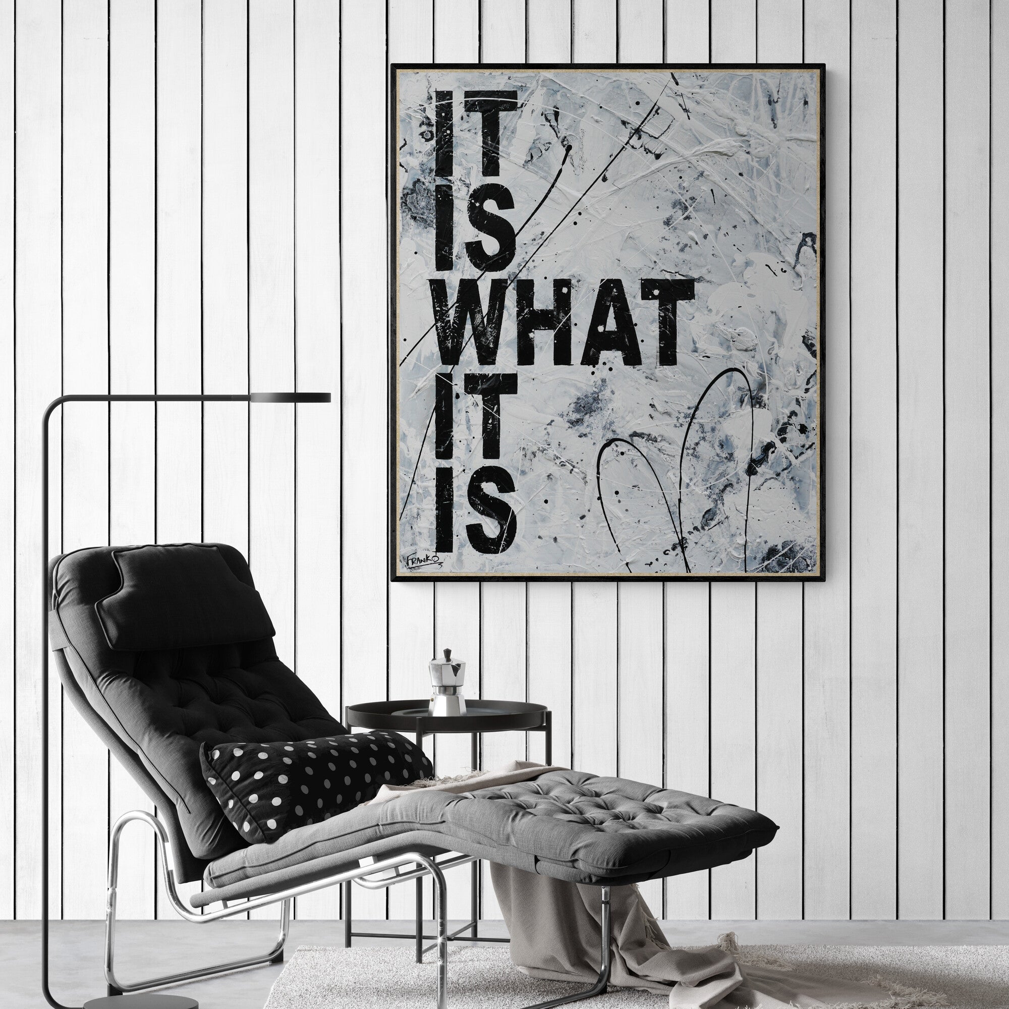 It is 100cm x 120cm Textured Urban Pop Art Painting