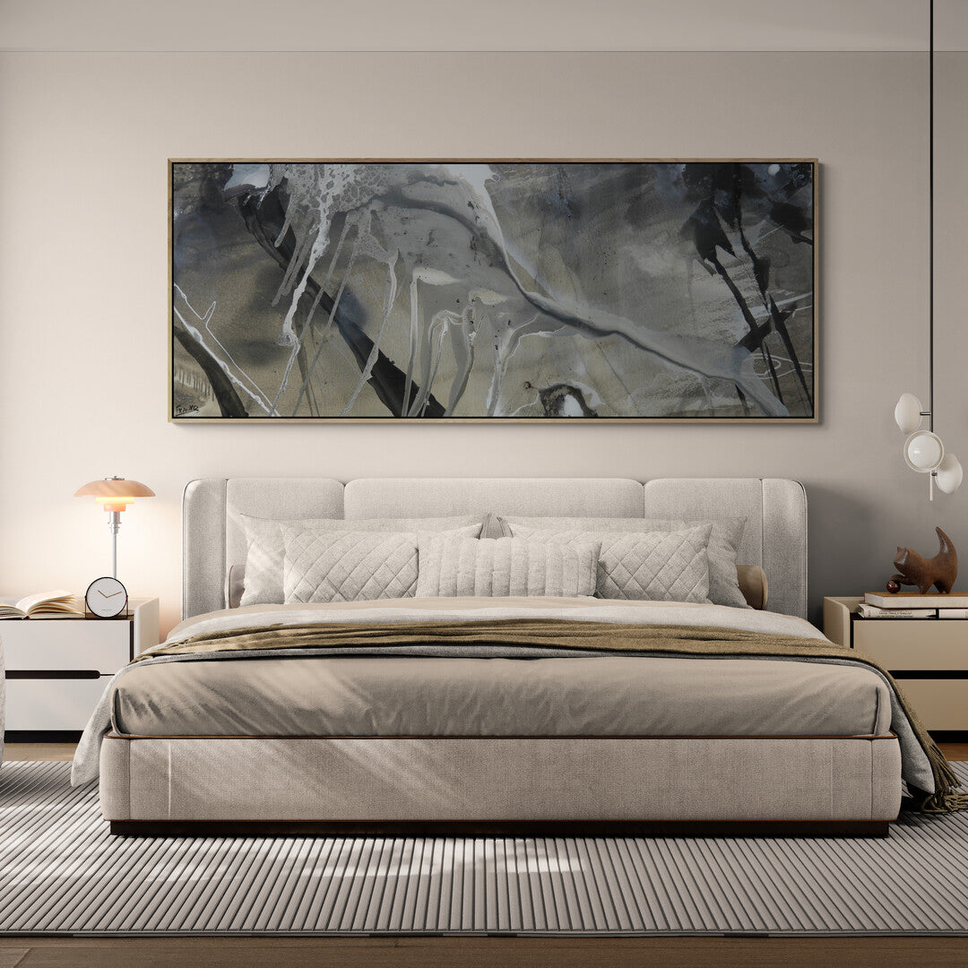 Refined 333 200cm x 80cm Blended Ink Abstract Painting