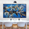 Sapphire Bling 200cm x 120cm Blue Bronze Textured Abstract Painting (SOLD)-Abstract-Franko-[huge]-[Australian]-[best Selling]-Franklin Art Studio