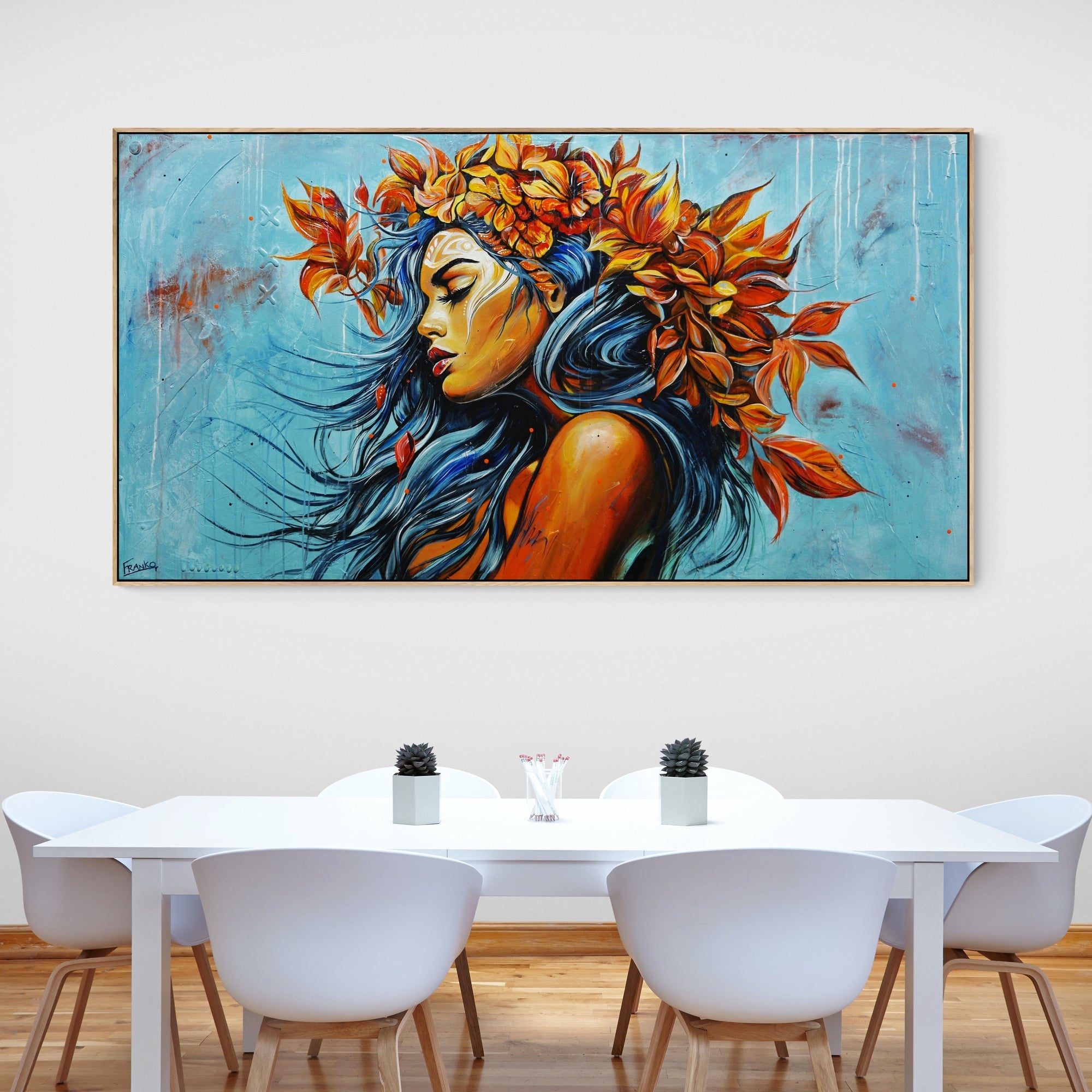 Nike 190cm x 100cm FRAMED Abstract Realism Textured Painting-people-[Franko_Artist]-[Australian_artist]-[Gold_Coast]-[Brisbane]-[modern]-[contemporary]-[original]-[Large_artwork]-[The_Block]-[Dream_Homes]-[ideas]-[Grand_Designs]-[Art_Lover]-Franklin Art Studio