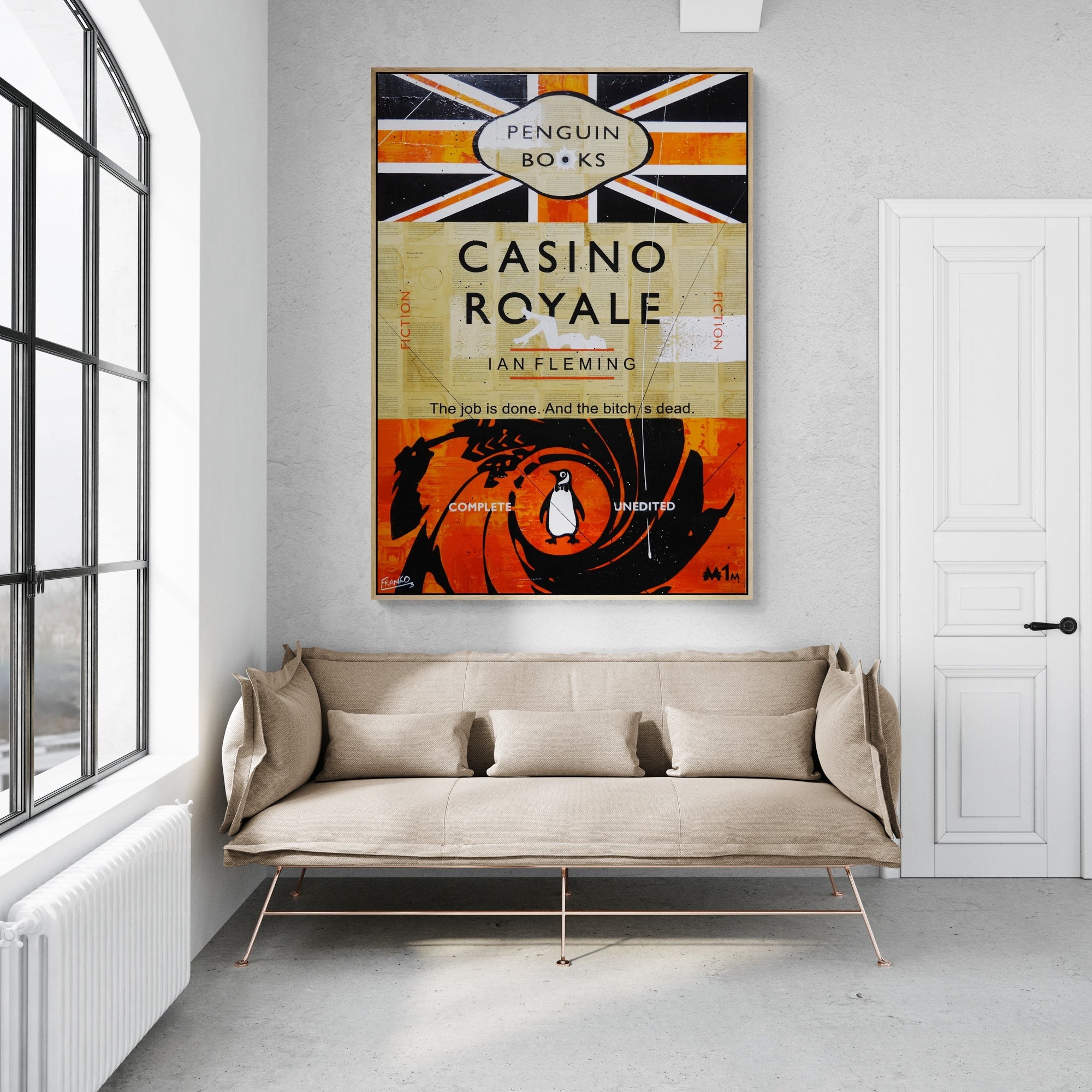 James at the Casino 140cm x 100cm Urban Pop Book Club Painting