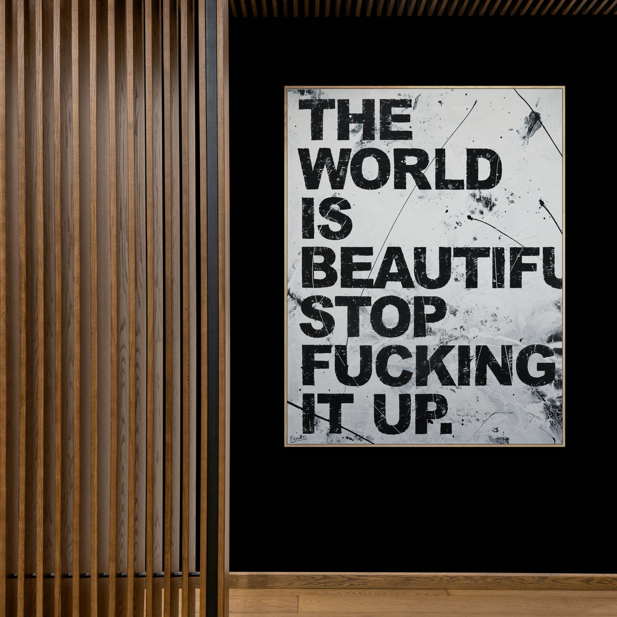 Big Beautiful World 140cm x 180cm Textured Urban Pop Art Painting