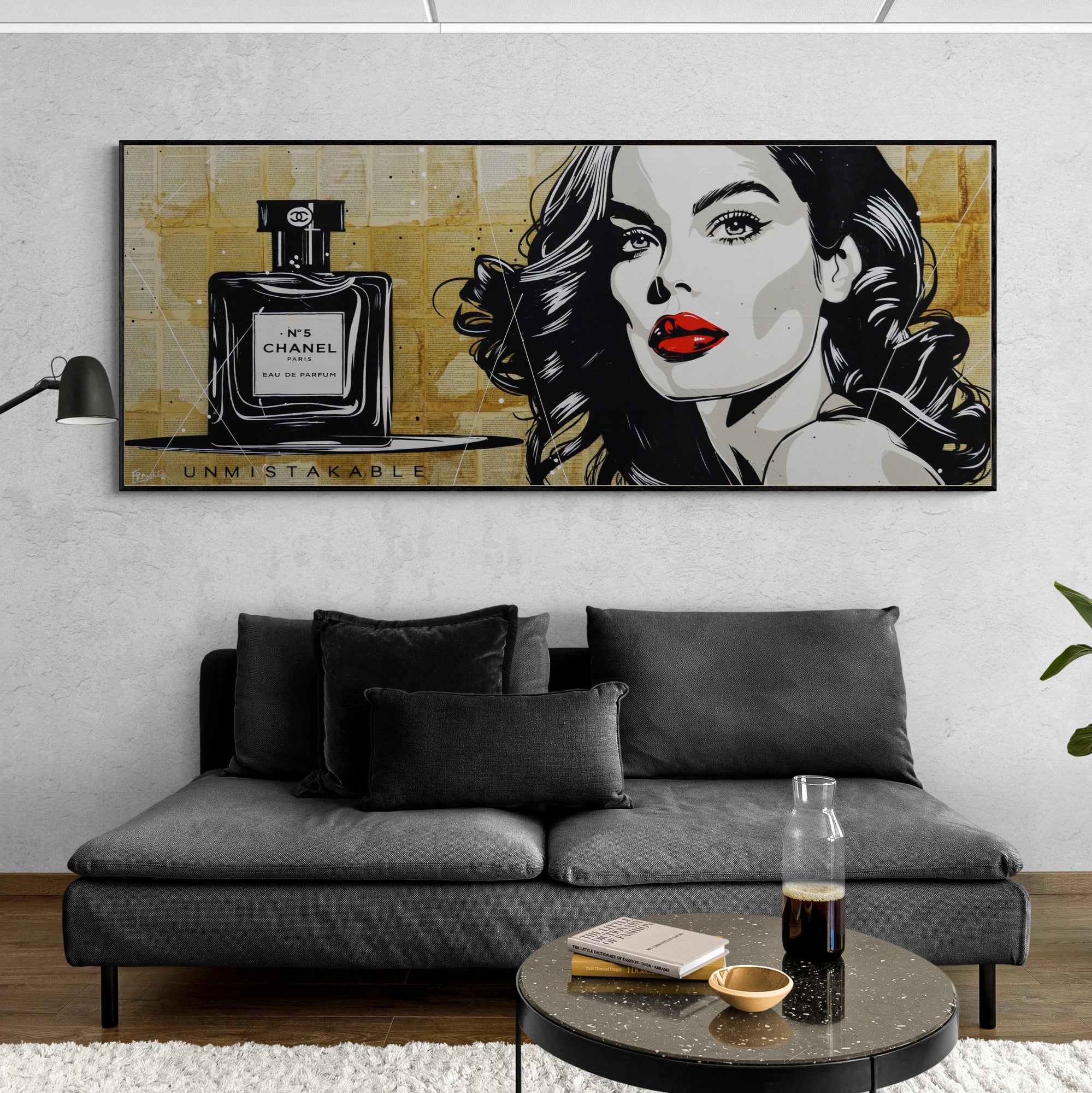 Unmistakable Part 1 200cm x 80cm Urban Pop Book Club Painting (SOLD)-book club-[Franko_Artist]-[The_Block]-[Dream_Homes]-[ideas]-[Grand_Designs]-[Art_Lover]-Franklin Art Studio