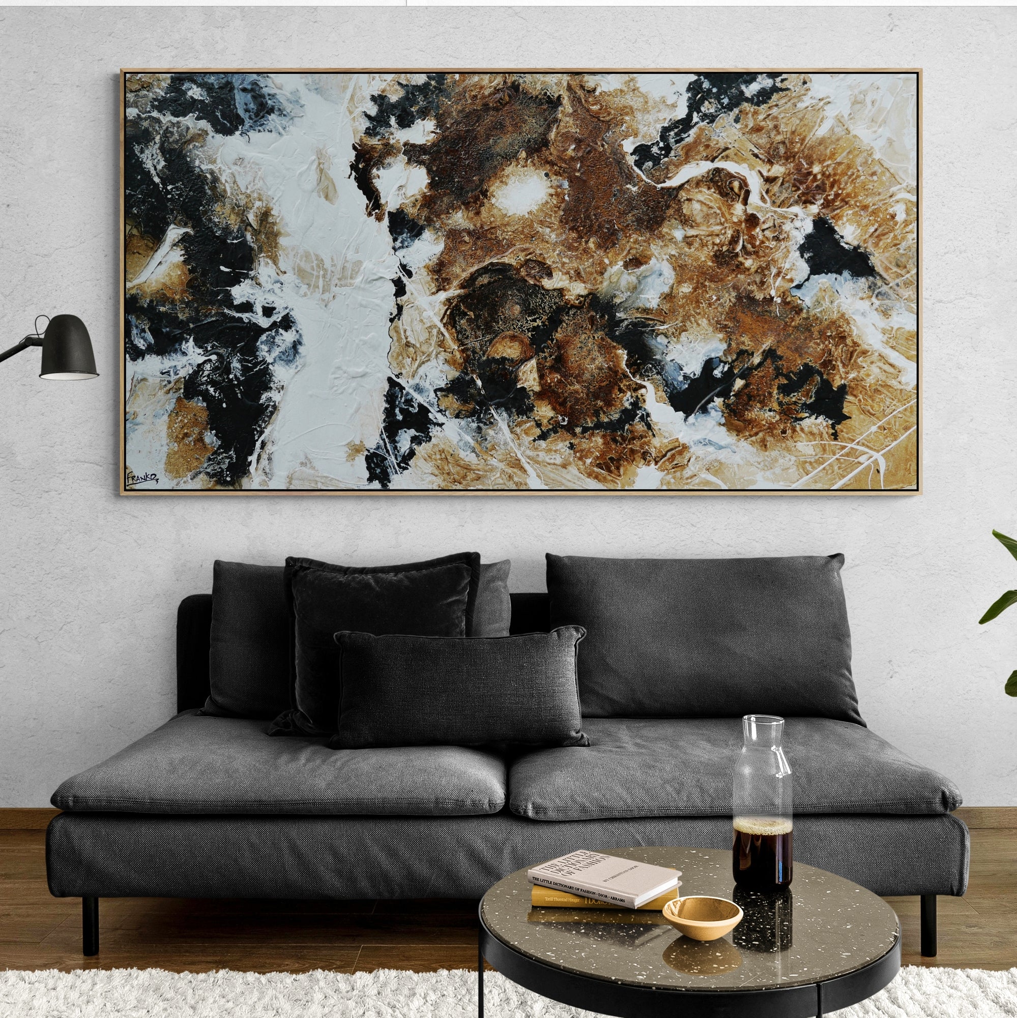 Atmospheric 190cm x 100cm Textured Abstract Painting (SOLD)