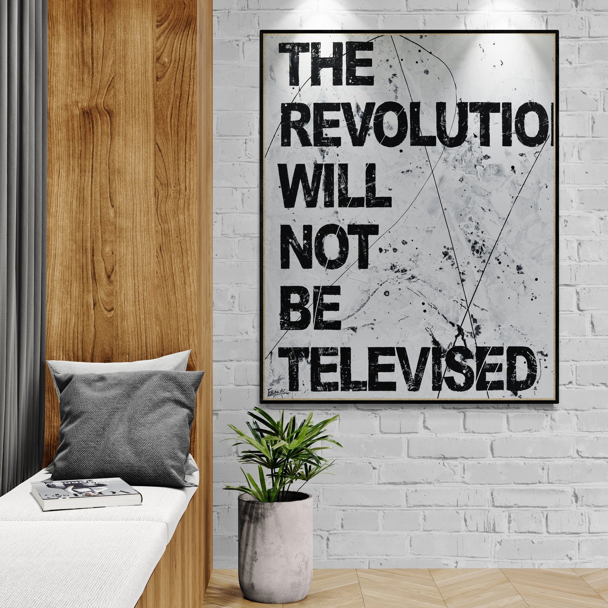 The Revo 100cm x 140cm Textured Urban Pop Art Painting (SOLD)