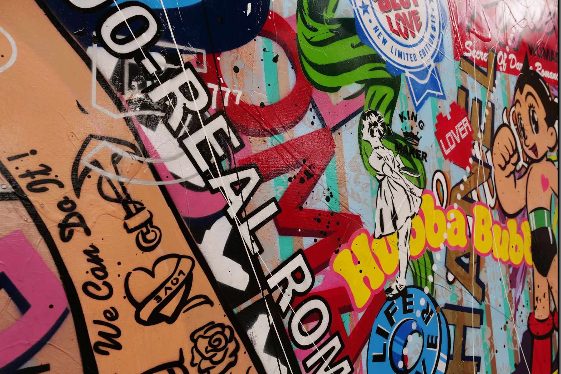 Be Your Own Hero - Rosie 250cm x 150cm Rosie The Riveter Textured Urban Pop Art Painting (SOLD)-Urban Pop Art-Franko-[Franko]-[Australia_Art]-[Art_Lovers_Australia]-Franklin Art Studio