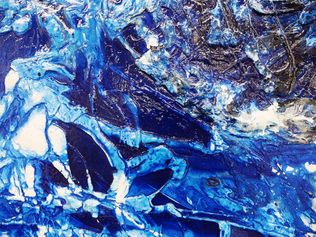 Blue Rhymes 240cm x 100cm Blue Abstract Painting