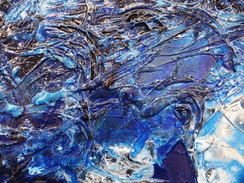 Blue Rhymes 240cm x 100cm Blue Abstract Painting