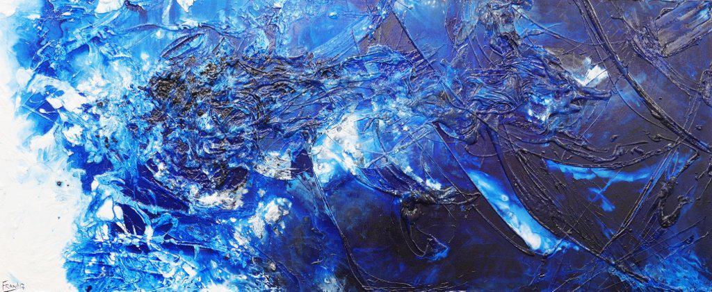 Blue Rhymes 240cm x 100cm Blue Abstract Painting-abstract-huge-painting-for-sale-commission-Art-Franko-Artist-Australian-Franklin Art Studio-gallery
