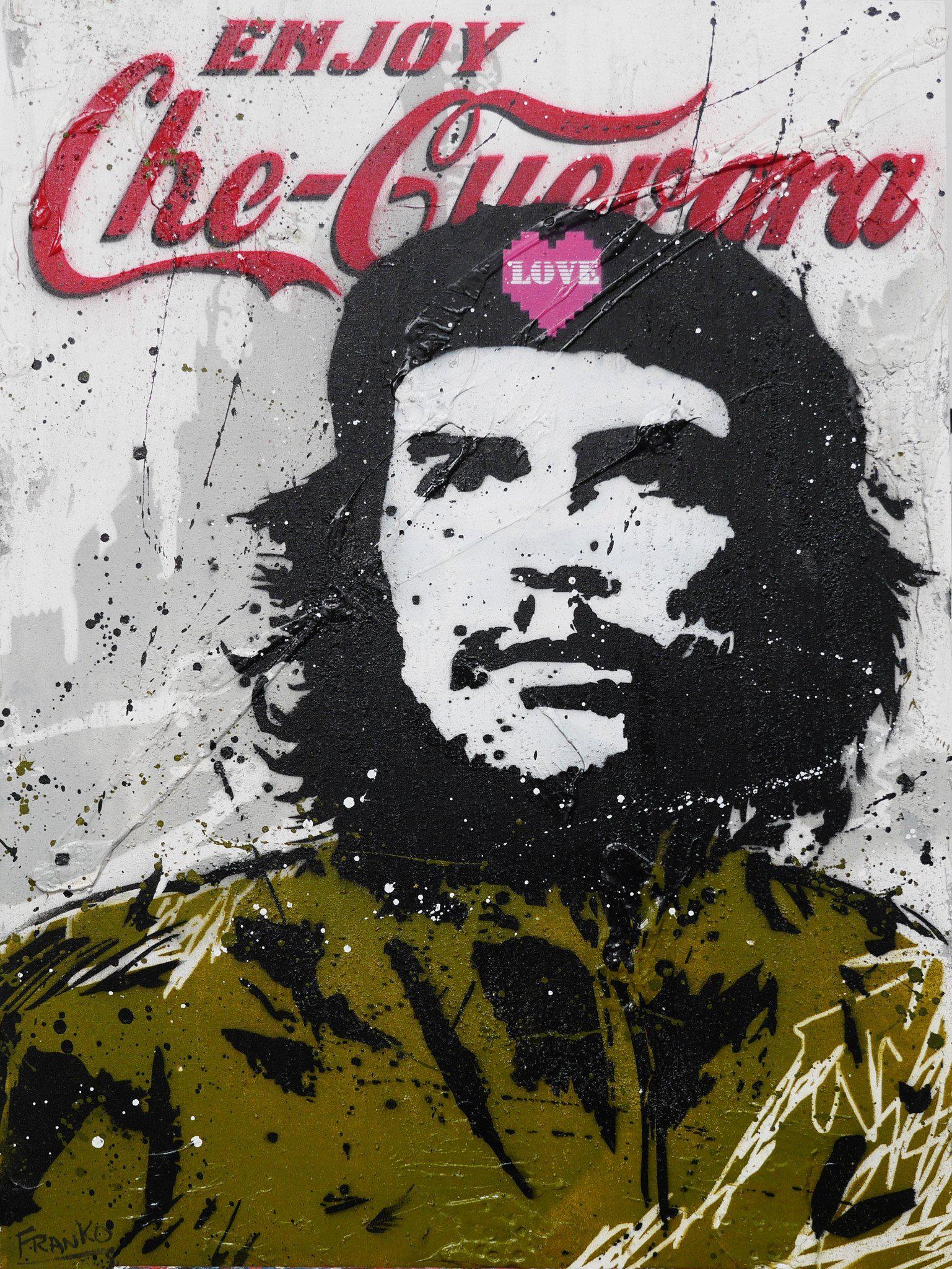 update alt-text with template Che's Love Beret 75cm x 100cm Che Guevara Pop Art Painting-huge-large-custom-Australian artist-Franko-Franklin Art Studio