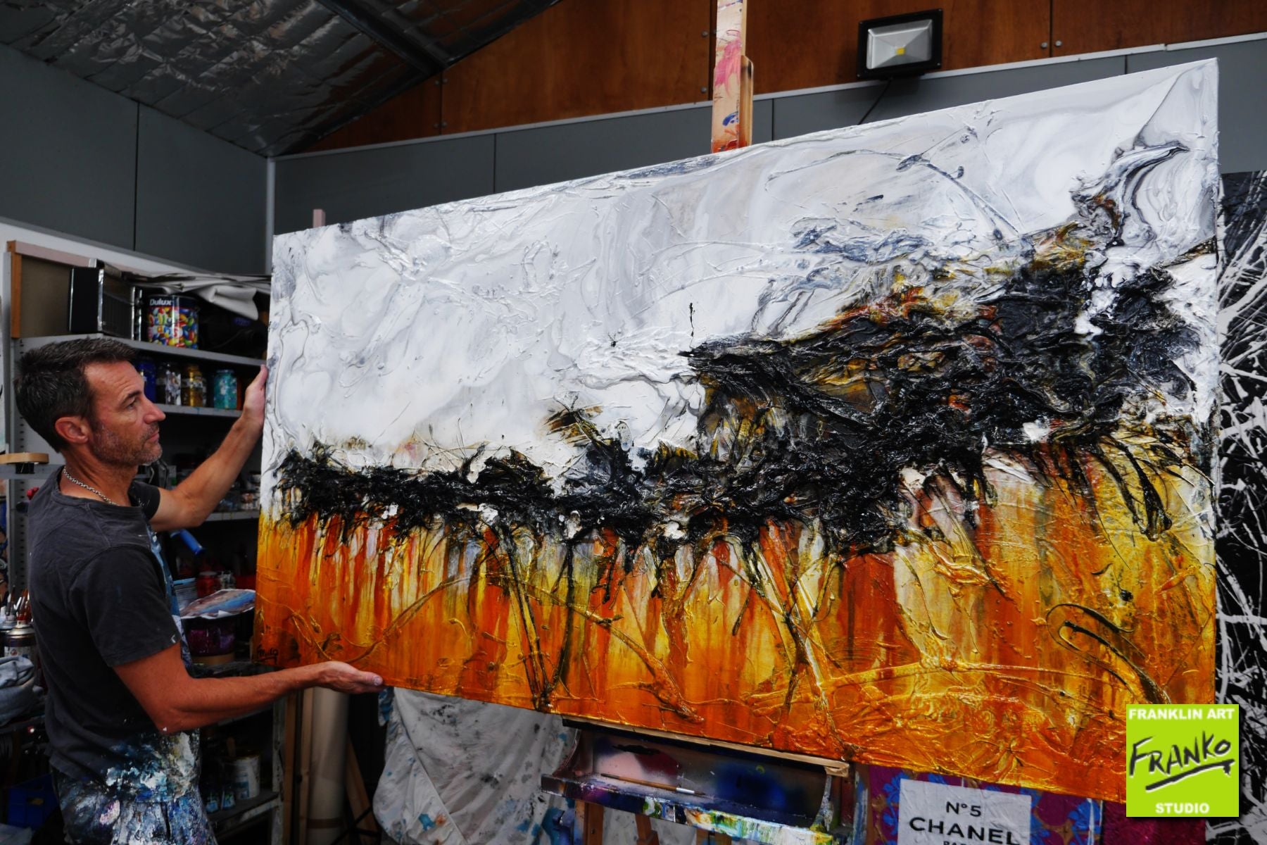 Our Rusted Outback 190cm x 100cm Grey Sienna Textured Abstract Painting-Abstract-[Franko Artist]-[Gold Coast]-[Brisbane]-[Huge]-Franklin Art Studio