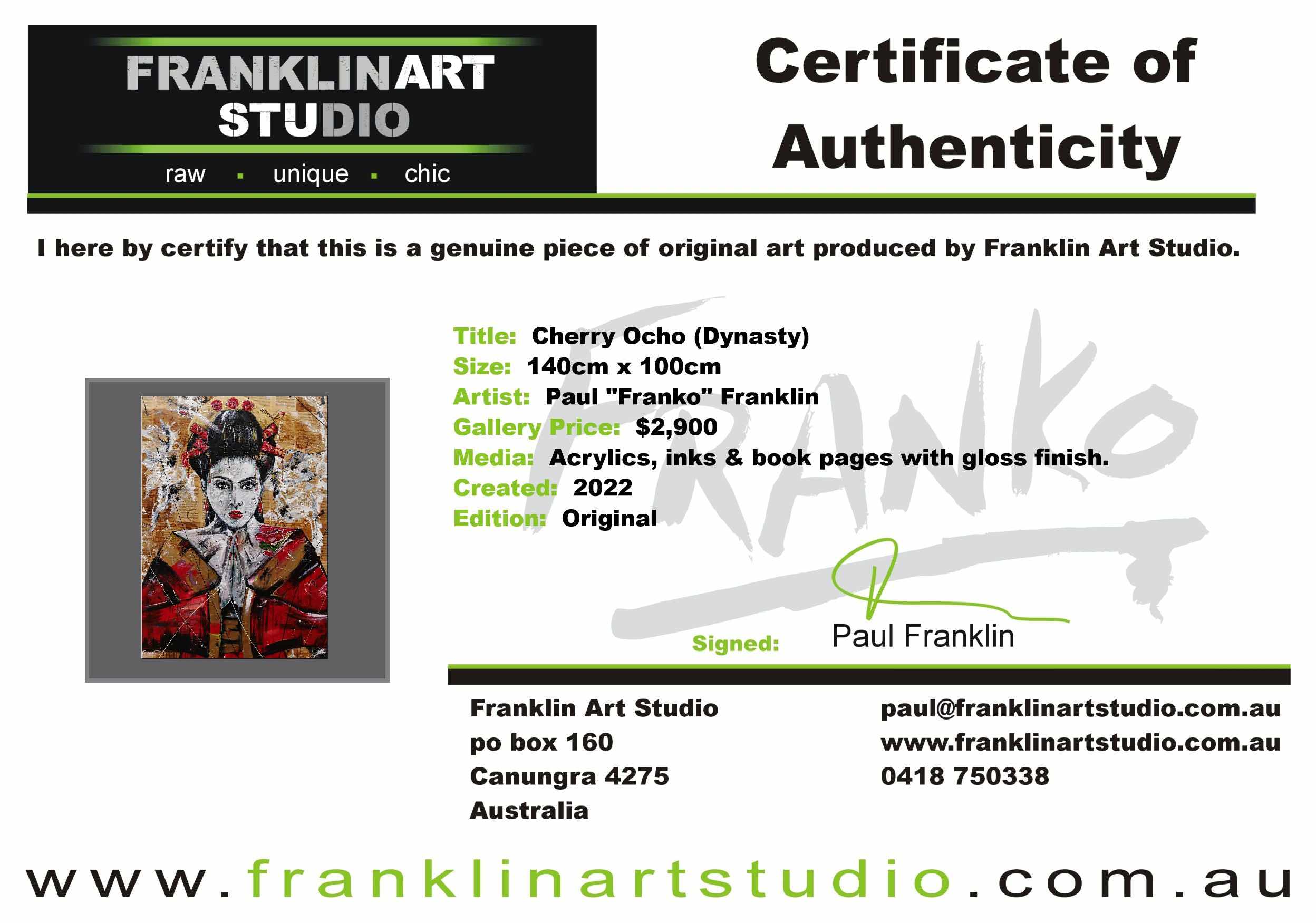 Cherry Ocho 140cm x 100cm Geisha Abstract Realism Book Club Painting-book club-[Franko]-[Artist]-[Australia]-[Painting]-Franklin Art Studio
