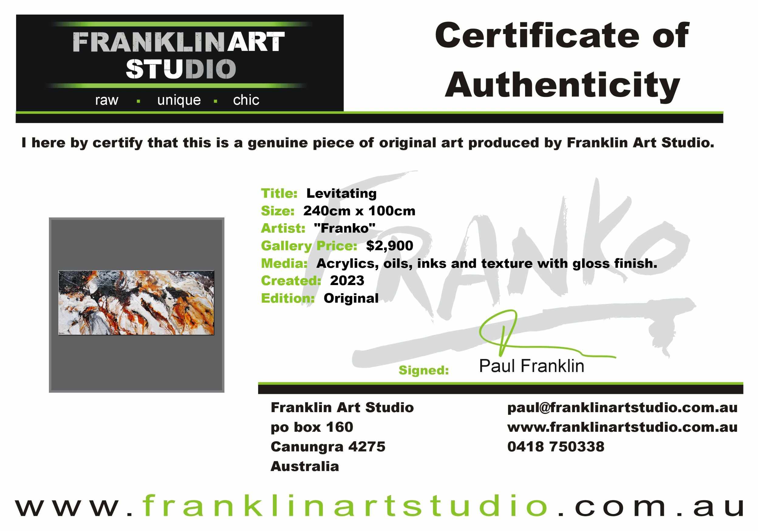 Levitating 240cm x 100cm Brown White Textured Abstract Painting (SOLD)-Abstract-[Franko]-[Artist]-[Australia]-[Painting]-Franklin Art Studio