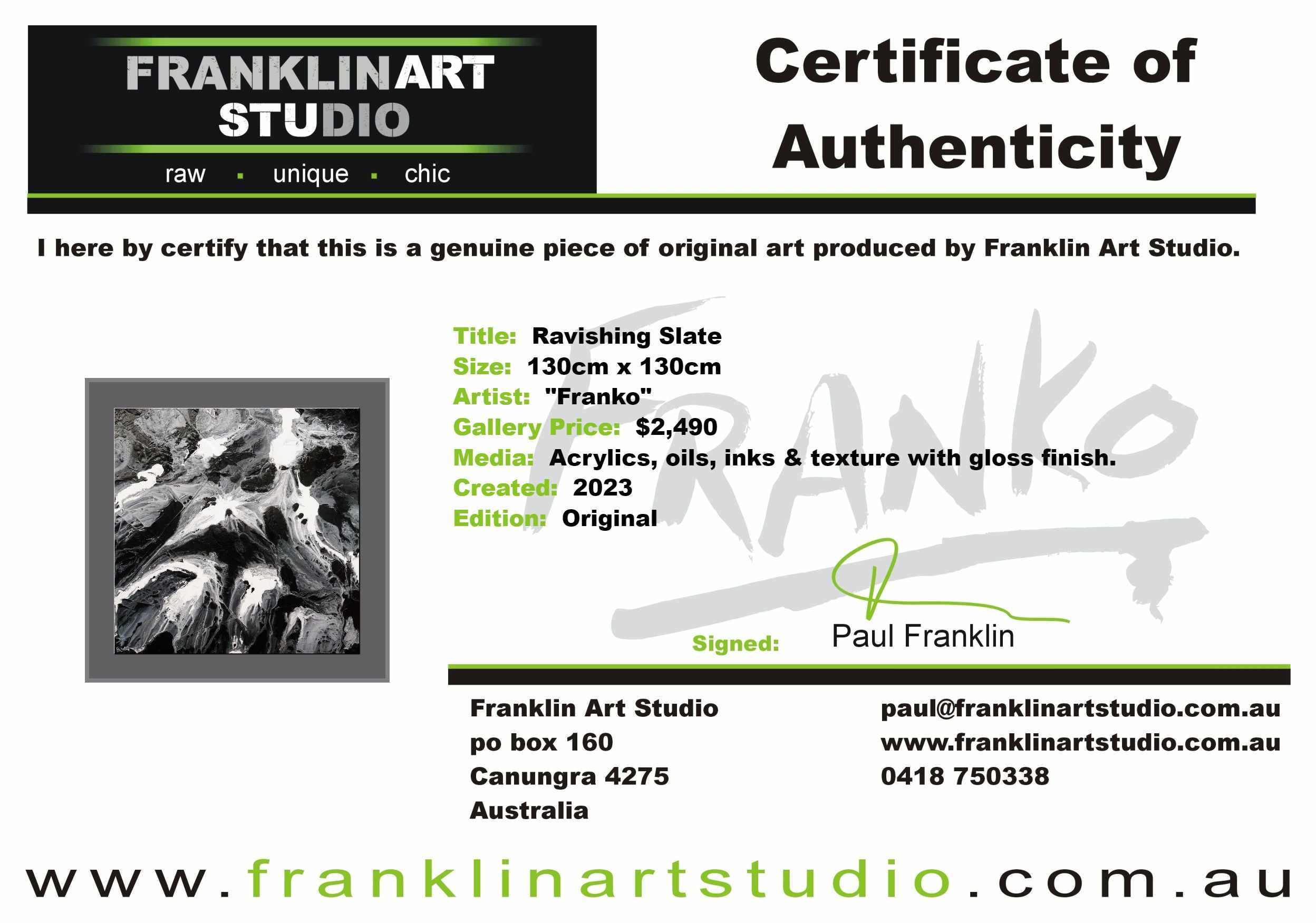 Ravishing Slate 130cm x 130cm Black Grey White Textured Abstract Painting-Abstract-[Franko]-[Artist]-[Australia]-[Painting]-Franklin Art Studio