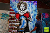 Heroes 140cm x 180cm Marilyn Monroe Boxing Textured Urban Pop Art Painting (SOLD)-urban pop-[Franko Artist]-[Cheryl]-[Wendy]-[Gabriela]-Franklin Art Studio