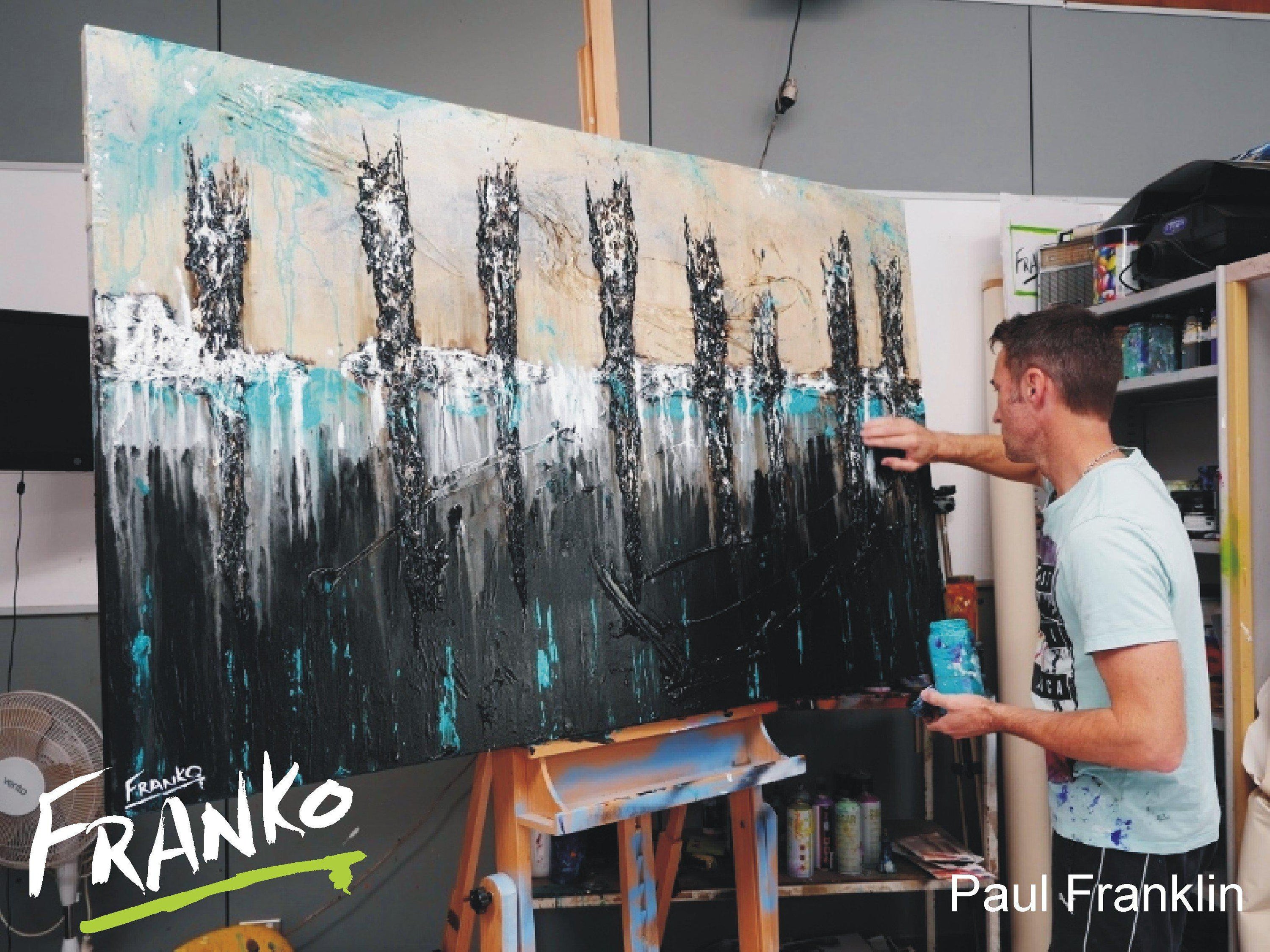 Jaded Beauty 160cm x 100cm Black Abstract Painting-abstract-[Franko Artist]-[Gold Coast]-[Brisbane]-[Huge]-Franklin Art Studio