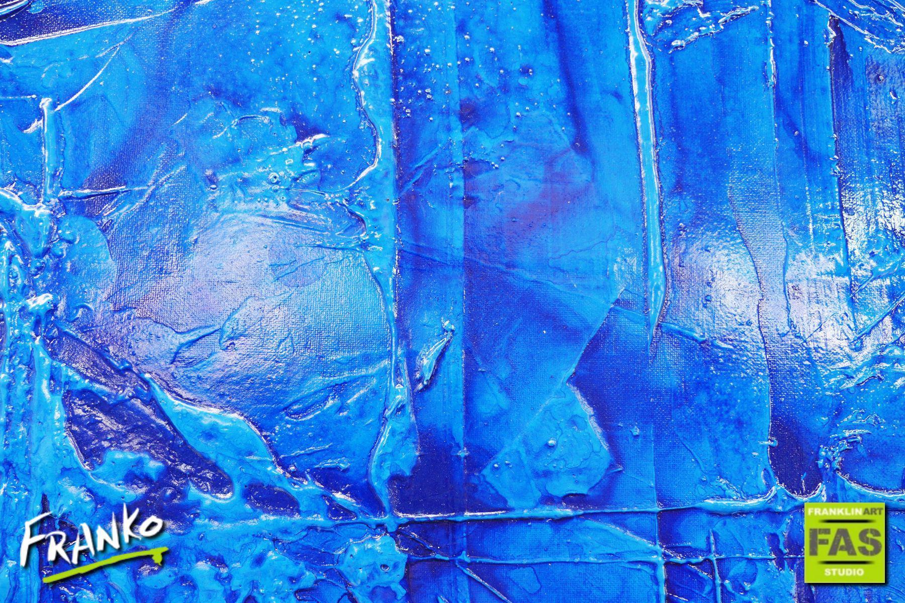 Light And Blue 160cm x 100cm Blue Abstract Painting