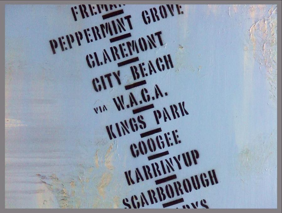 Next Stop WACA 140cm x 100cm Perth Blue