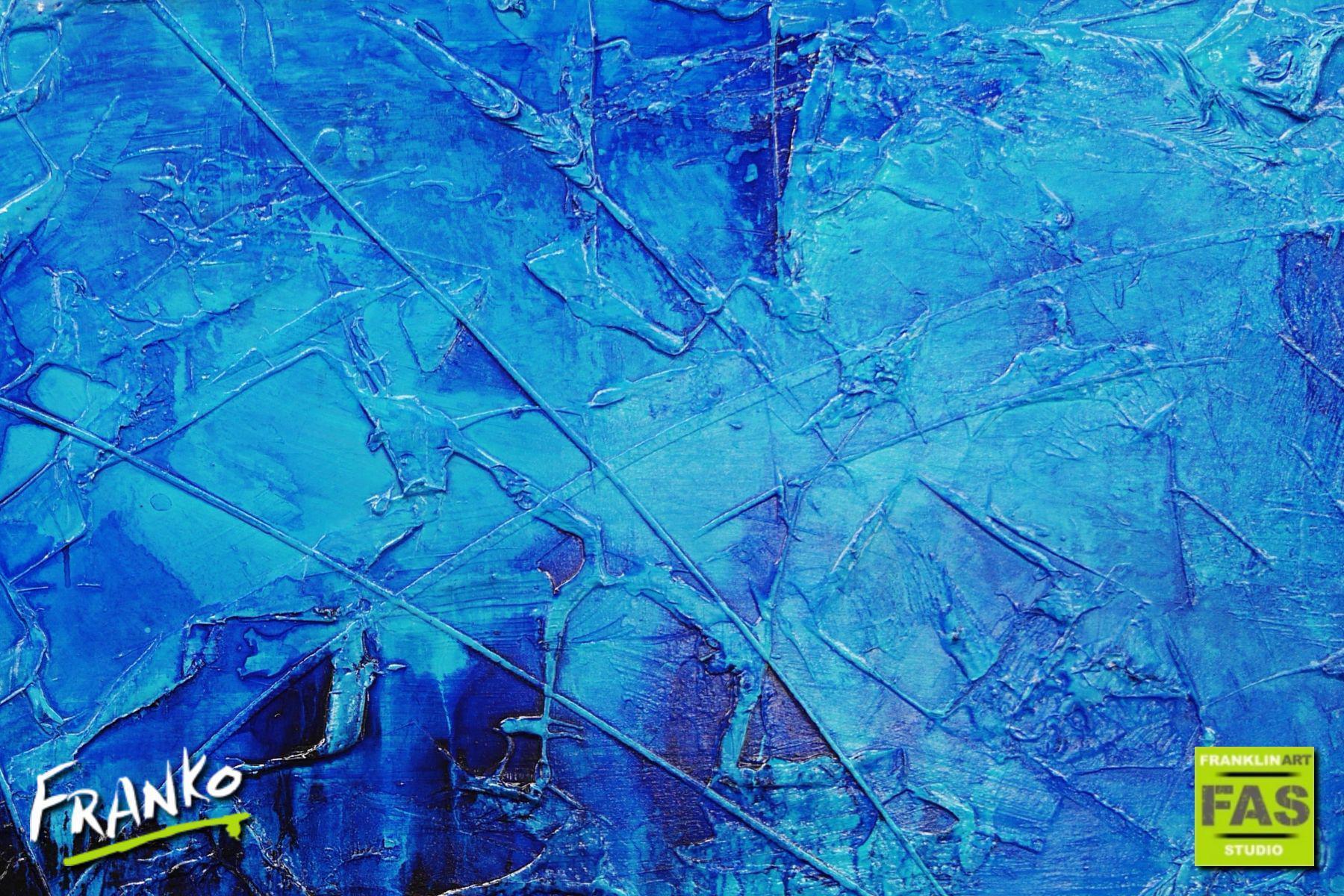 Red Oxygen 160cm x 60cm Blue Red Abstract Painting (SOLD)