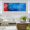 Red Oxygen 160cm x 60cm Blue Red Abstract Painting (SOLD)-Abstract-huge-Franko-The Block-Australian-Franklin Art Studio