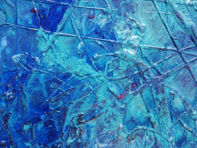 Texture Rush 120cm x 150cm Blue Abstract Painting